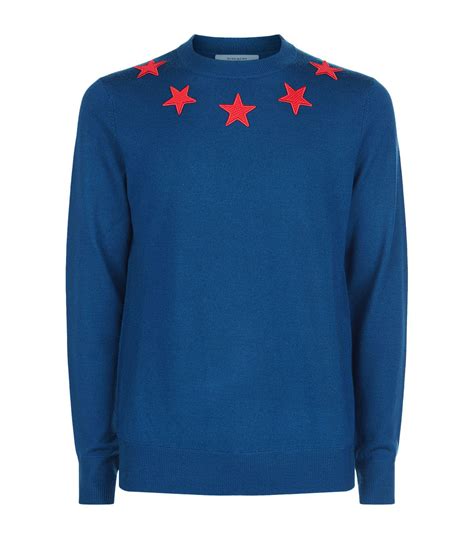 givenchy crew neck star sweatshirt|givenchy sweaters for men.